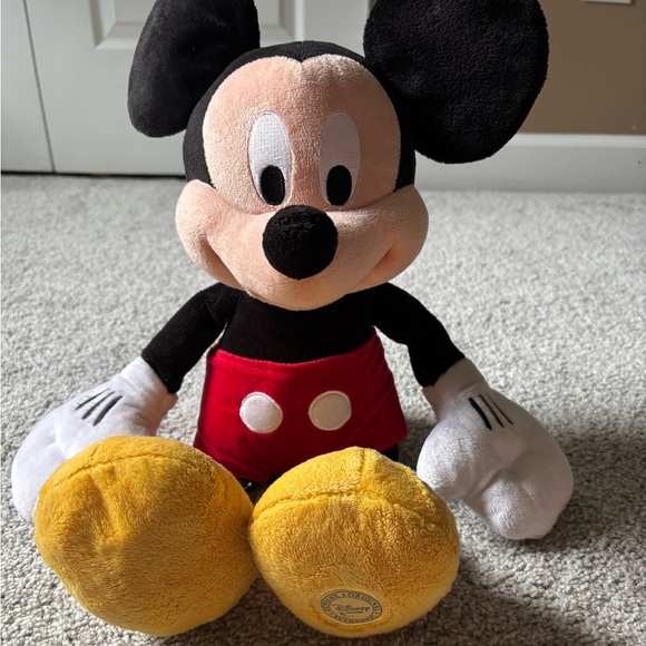 Disney Mickey Mouse Plush - Black, White, Red, Yellow - Picture 4 of 7